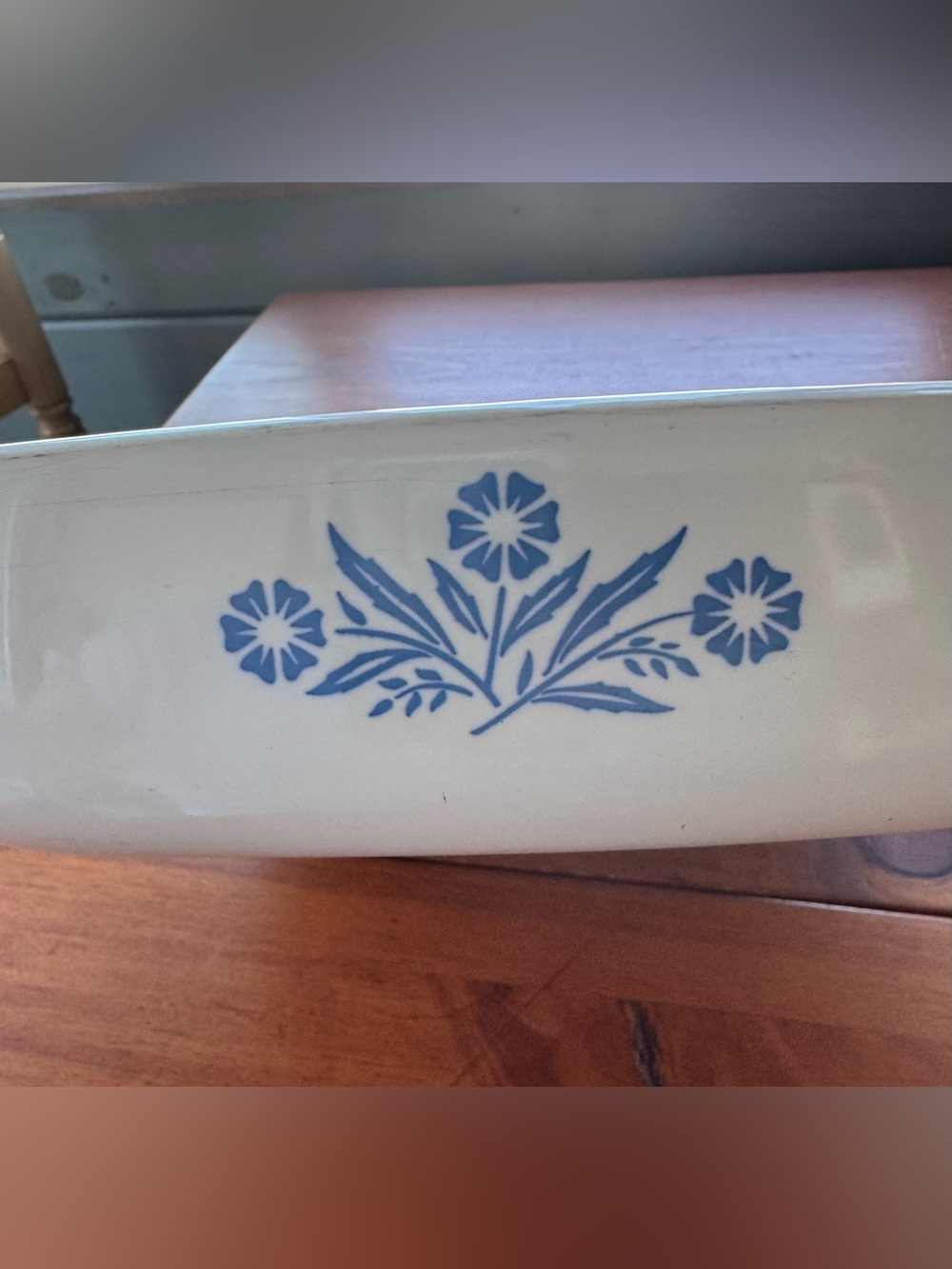 Vintage Classic CorningWare blue cornflower baking casserole dish 10”